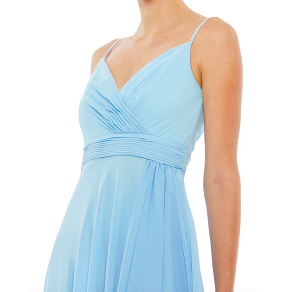 MAC DUGGAL Dress Size 6 Evening Gown Sequin Light Blue NEW Asymmetrical Hem - Picture 6 of 6
